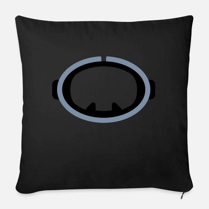 Retro Diving Logo - Sofa pillow with filling 45cm x 45cm - black