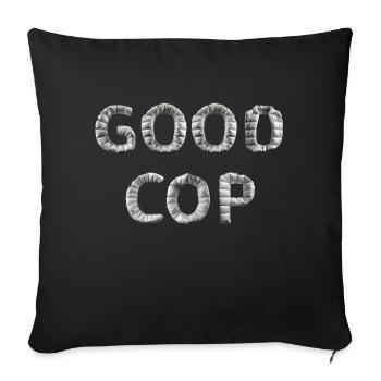 Bon flic - Coussin et housse de 45 x 45 cm - noir - Devant