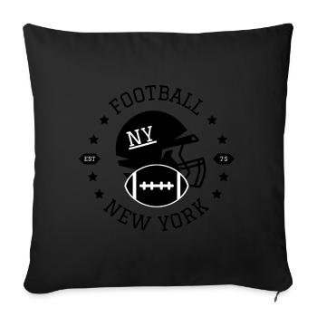 NY Football Helmet Ball Mash black print - Sofakissen mit Füllung 45 x 45 cm - Schwarz - Vorne