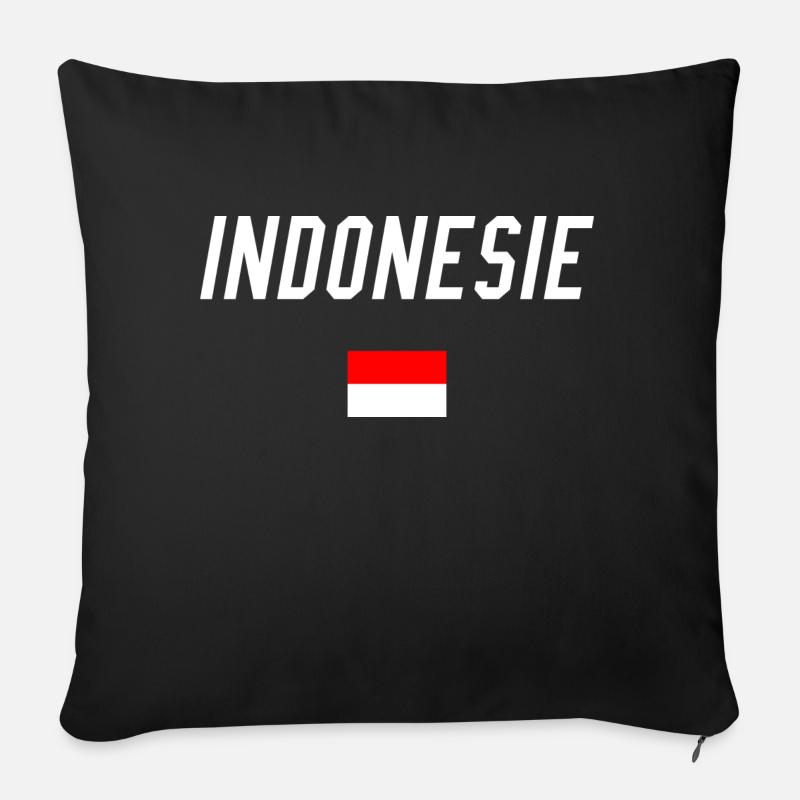 indonesie - Coussin et housse de 45 x 45 cm - noir