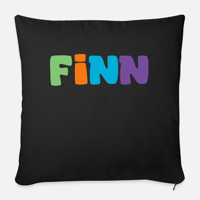 Name - Finn - Sofakissen mit Füllung 45 x 45 cm - Schwarz