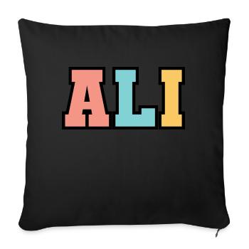 Nom - Ali - Coussin et housse de 45 x 45 cm - noir - Devant