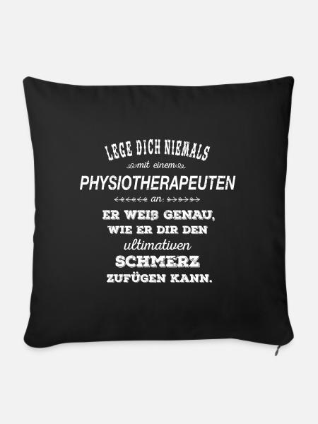 Physiotherapeut weiß - Sofakissen mit Füllung 45 x 45 cm - Schwarz