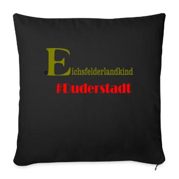 eichsfelderlandkind - Sofakissen mit Füllung 45 x 45 cm - Schwarz - Vorne