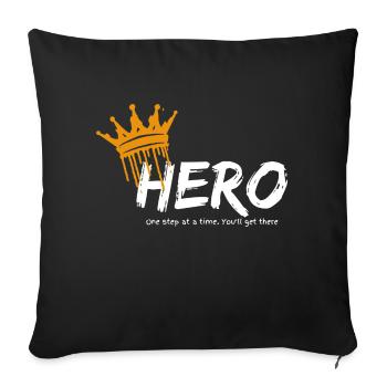 Roi de la famille : le papa ultime - Coussin et housse de 45 x 45 cm - noir - Devant