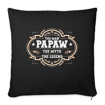 Dad Father Grandpa Gift Idea Papaw Saying Retro - Sofa pillow with filling 45cm x 45cm - black - Front
