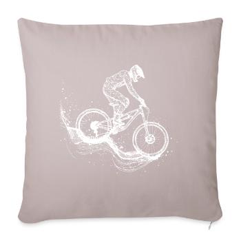 Dessin VTT - Coussin et housse de 45 x 45 cm - taupe clair - Devant