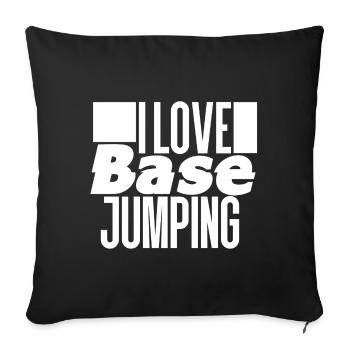 Saut de base - Coussin et housse de 45 x 45 cm - noir - Devant