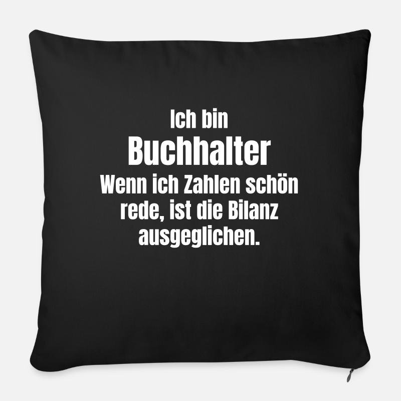 Buchhalter - Sofakissen mit Füllung 45 x 45 cm - Schwarz