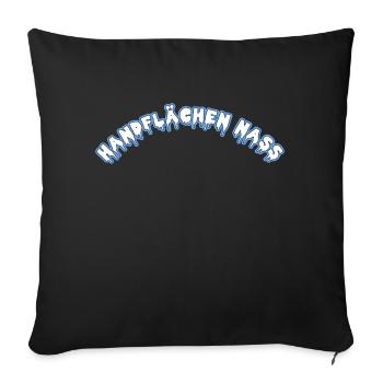 handflächen nass - Sofakissen mit Füllung 45 x 45 cm - Schwarz - Vorne