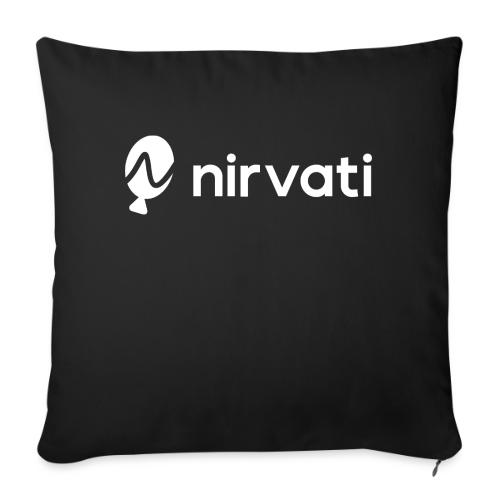 Nirvati Logo (white) - Sofa pillow with filling 45cm x 45cm