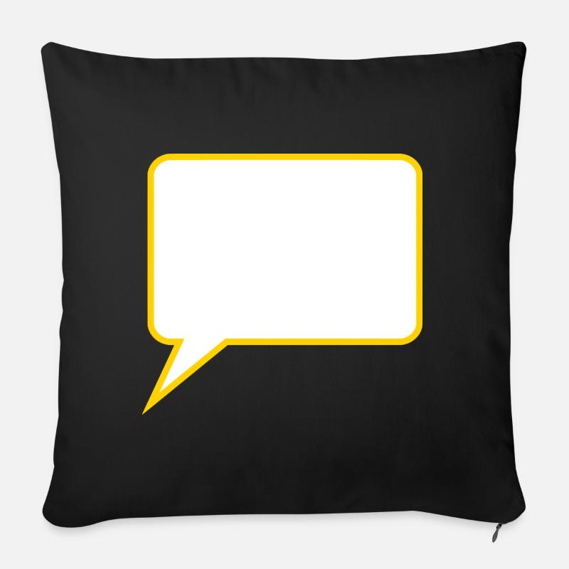 Sprechblase Comic selbst gestalten personalisieren - Sofakissen mit Füllung 45 x 45 cm - Schwarz