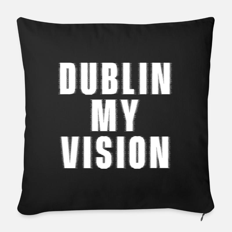 Dublin Meine Vision St. Patrick's St. Paddys - Sofakissen mit Füllung 45 x 45 cm - Schwarz
