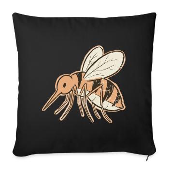 Vintage Mosquito Bee Cream Stripes Tiger - Sofa pillow with filling 45cm x 45cm - black - Front