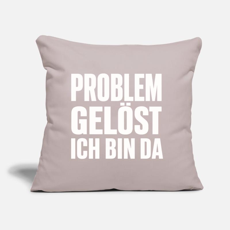 Problem Gelöst Ich Bin Da witziges Statement Sofakissen mit Füllung 45 x 45 cm