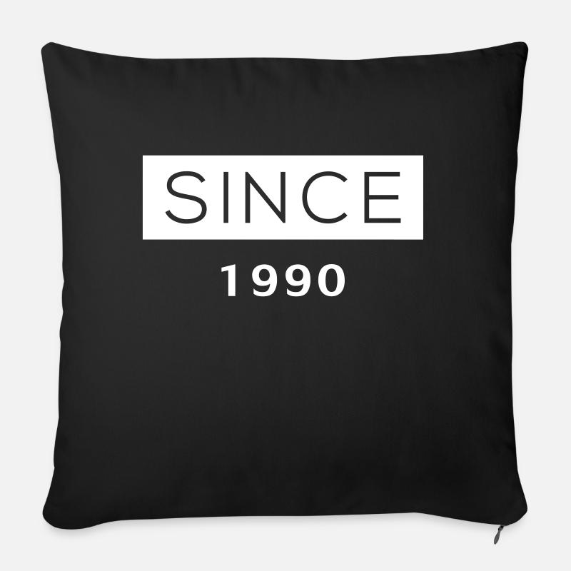 Since - 1990 - Sofakissen mit Füllung 45 x 45 cm - Schwarz