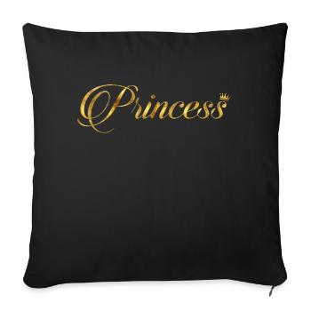Princesse - Coussin et housse de 45 x 45 cm - noir - Devant