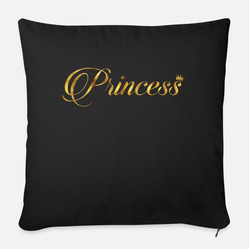 Prinzessin - Sofakissen mit Füllung 45 x 45 cm - Schwarz