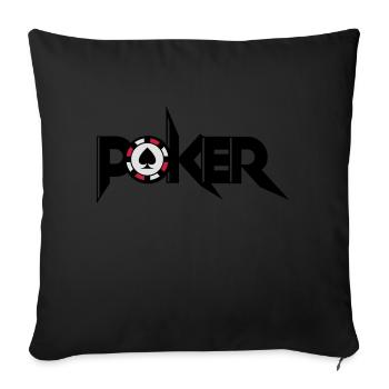 Poker - Sofakissen mit Füllung 45 x 45 cm - Schwarz - Vorne