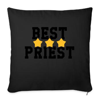 Priest Priester Prêtre Religion Cross Croix God - Sofa pillow with filling 45cm x 45cm - black - Front