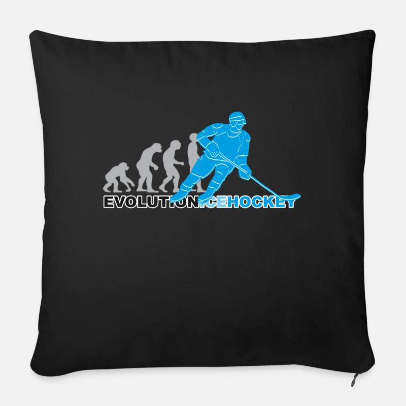 Evolution Ice Hockey, Eishockey - Sofakissen mit Füllung 45 x 45 cm - Schwarz