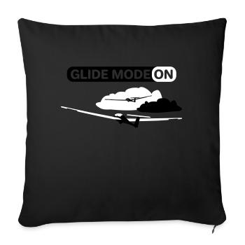 Glider Gliding Glider Glider Pilot Pilot - Sofa pillow with filling 45cm x 45cm - black - Front