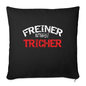 Freiner c est Tricher - Coussin et housse de 45 x 45 cm - noir - Devant