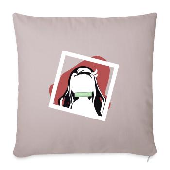 Fille démon nommée Nezuko - Coussin et housse de 45 x 45 cm - taupe clair - Devant
