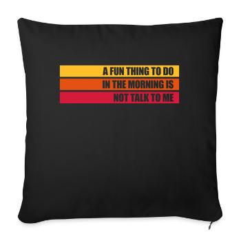 ne me parle pas - Coussin et housse de 45 x 45 cm - noir - Devant