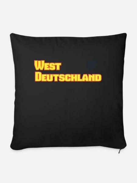 Westdeutschland - Sofakissen mit Füllung 45 x 45 cm - Schwarz