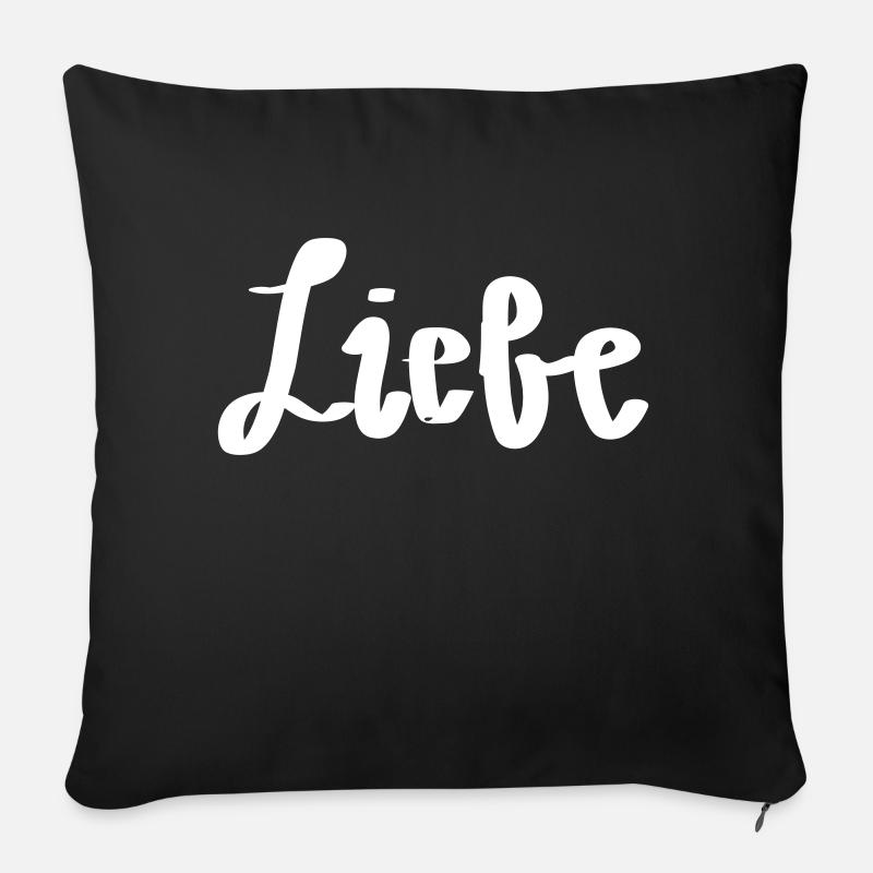 liebe - Sofakissen mit Füllung 45 x 45 cm - Schwarz