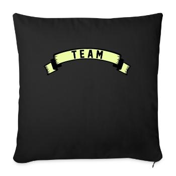 équipe - Coussin et housse de 45 x 45 cm - noir - Devant