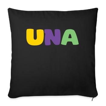 Name - Una - Sofa pillow with filling 45cm x 45cm - black - Front