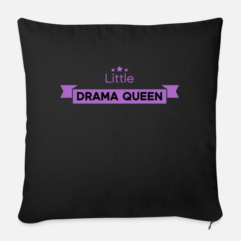 Petite reine du drame - Coussin et housse de 45 x 45 cm - noir