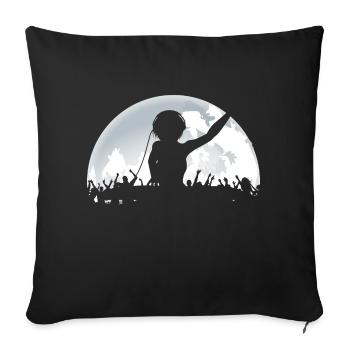 Deejay music - Sofakissen mit Füllung 45 x 45 cm - Schwarz - Vorne