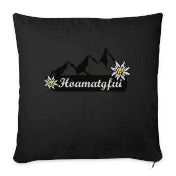 Homatgfui - Coussin et housse de 45 x 45 cm - noir - Devant