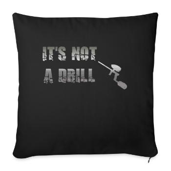 Ce n’est pas un exercice. C’est un marqueur de paintball - Coussin et housse de 45 x 45 cm - noir - Devant