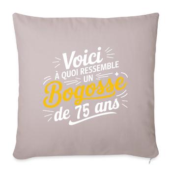 75-year-old bogosse - Sofa pillow with filling 45cm x 45cm - light taupe - Front