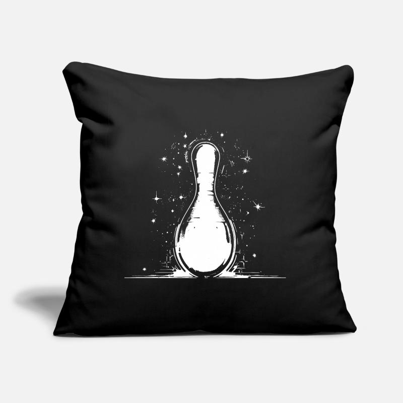 Graphique de quille de bowling Coussin et housse de 45 x 45 cm