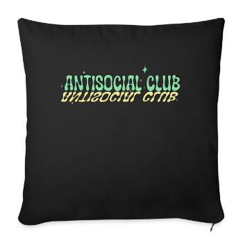 Asozialer Club - Sofakissen mit Füllung 45 x 45 cm - Schwarz - Vorne