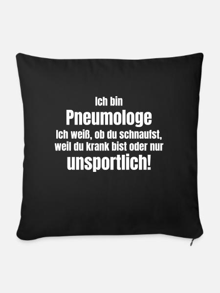 Pneumologe - Sofakissen mit Füllung 45 x 45 cm - Schwarz