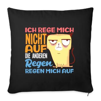 Je ne m'énerve pas, ce sont les autres qui s'énervent. - Coussin et housse de 45 x 45 cm - noir - Devant