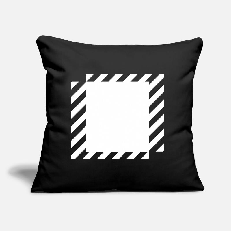 conception de lignes et de carrés Coussin et housse de 45 x 45 cm