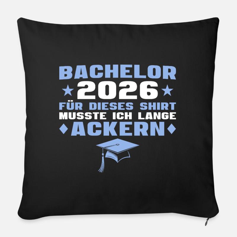 Bachelorprüfung bestanden Bachelor Abschluss 2026 - Sofakissen mit Füllung 45 x 45 cm - Schwarz