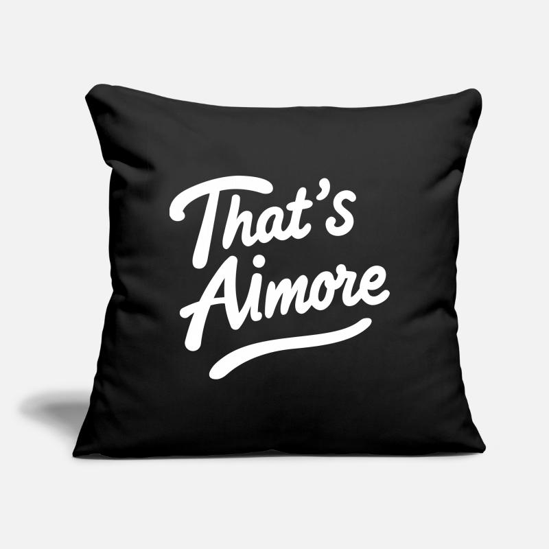 « C’est AiMore » Chemise à jeu de mots blanc Coussin et housse de 45 x 45 cm