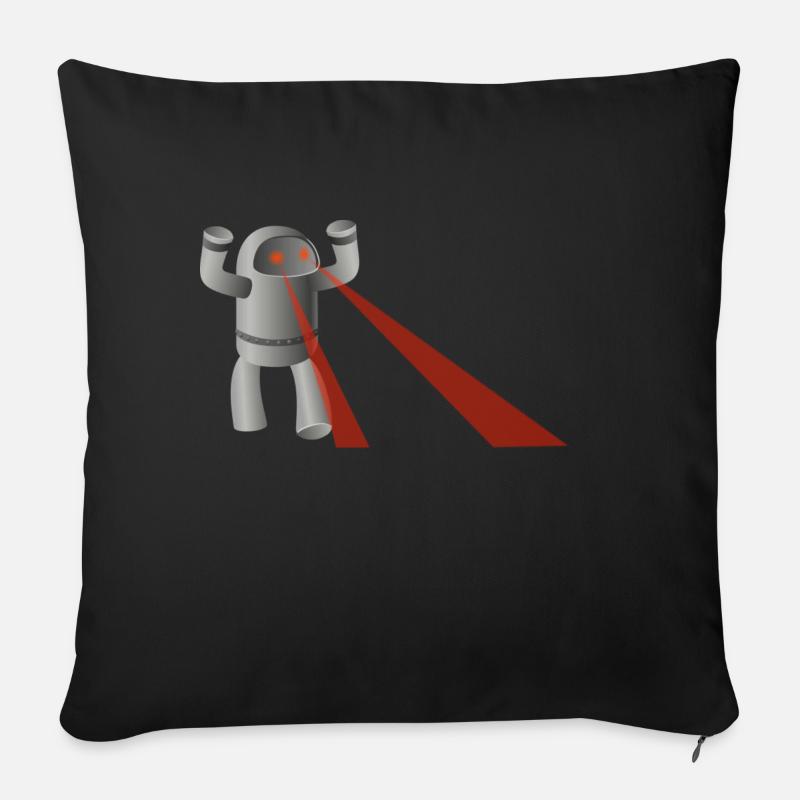 Roboter - Sofakissen mit Füllung 45 x 45 cm - Schwarz