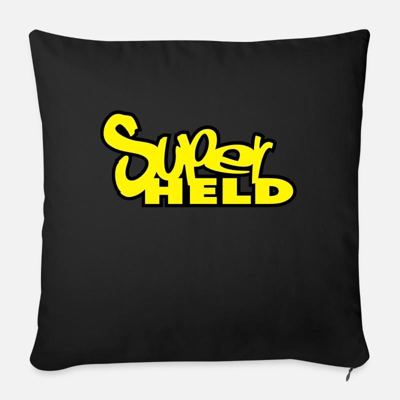 superheld - Sofakissen mit Füllung 45 x 45 cm - Schwarz