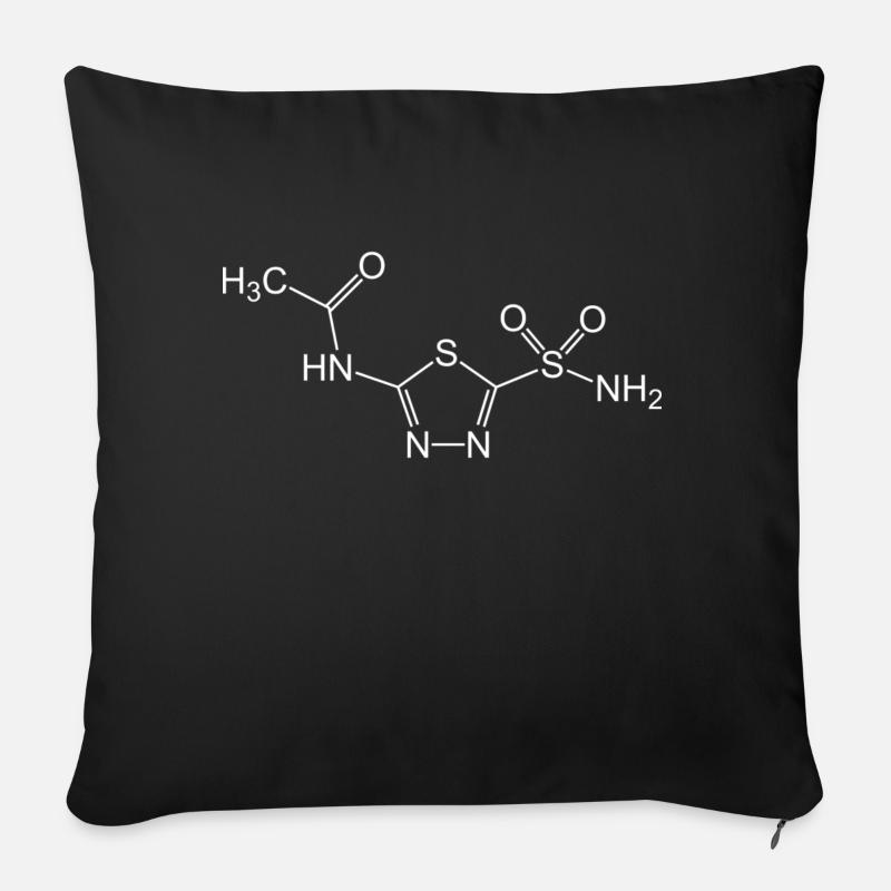 molécule Nerd chimie étudie idée cadeau - Coussin et housse de 45 x 45 cm - noir