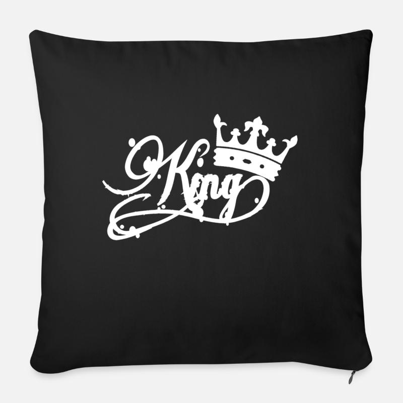 KING - Sofakissen mit Füllung 45 x 45 cm - Schwarz