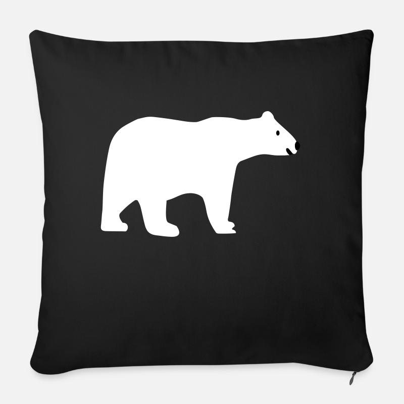 Eisbär - Sofakissen mit Füllung 45 x 45 cm - Schwarz